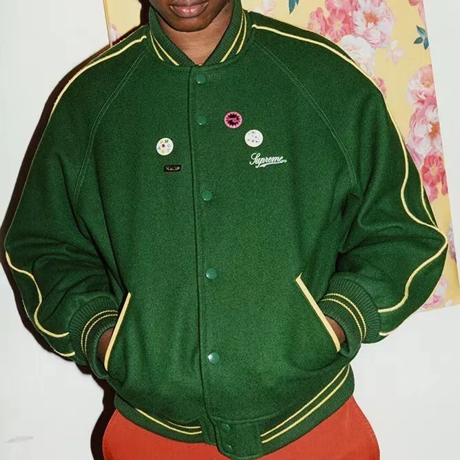 S016#28034058 Supreme 21SS Jamie Reid It’s All Bollocks Varsity Jacket