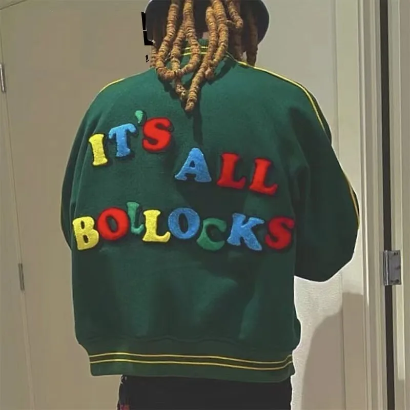 S016#28034058 Supreme 21SS Jamie Reid It’s All Bollocks Varsity Jacket