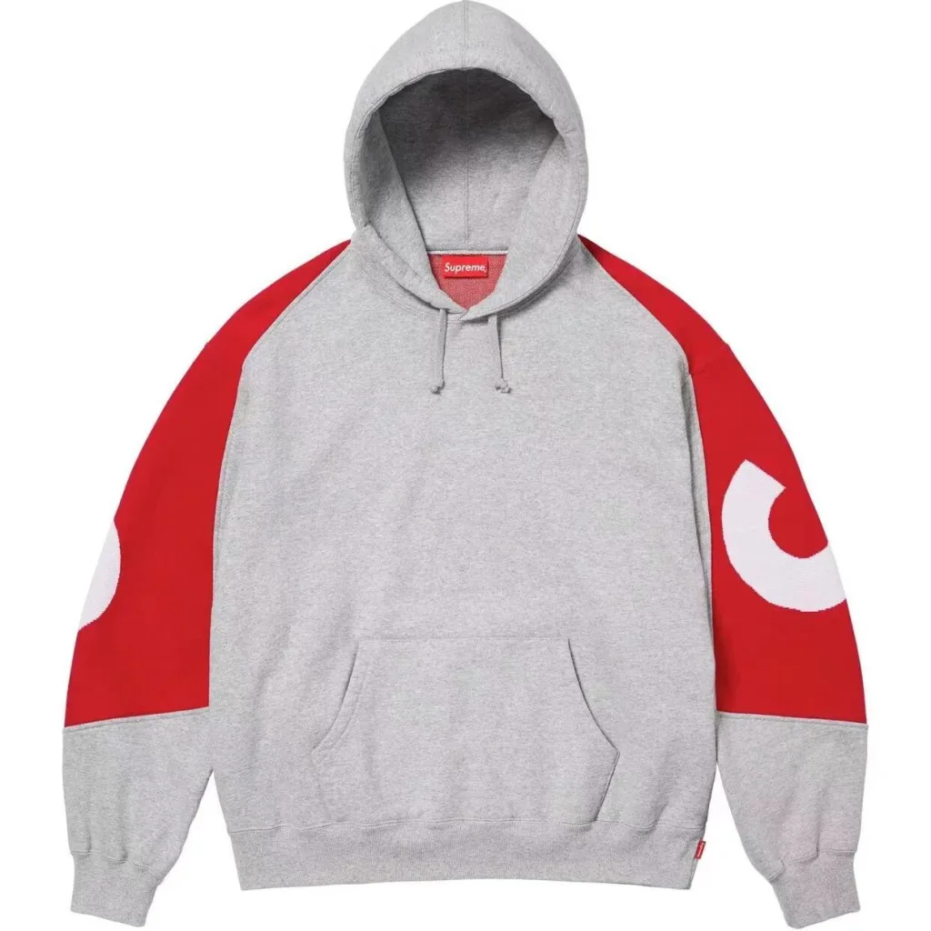 SUPREME BIG LOGO JACQUARD HOODED SWEATSHIRT LOGO S M L XL