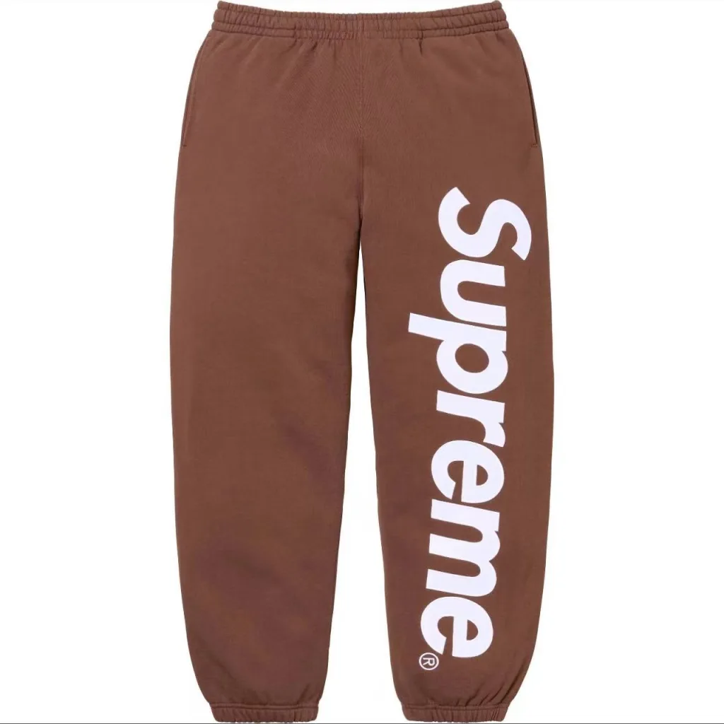 Supreme 22FW Satin Applique Sweatpant logo S M L XL