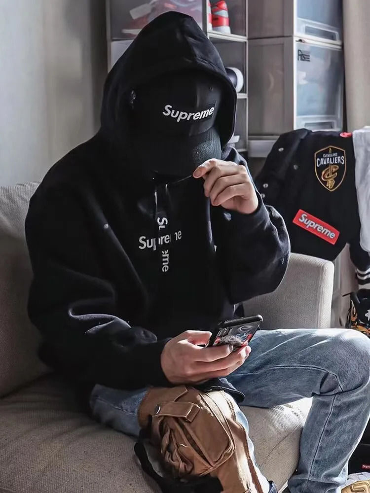 S022#155200185 Supreme 20FW Cross Box Logo Hooded