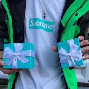 S21 Supreme 21FW Tiffany Co Box Logo Tee S M L XL