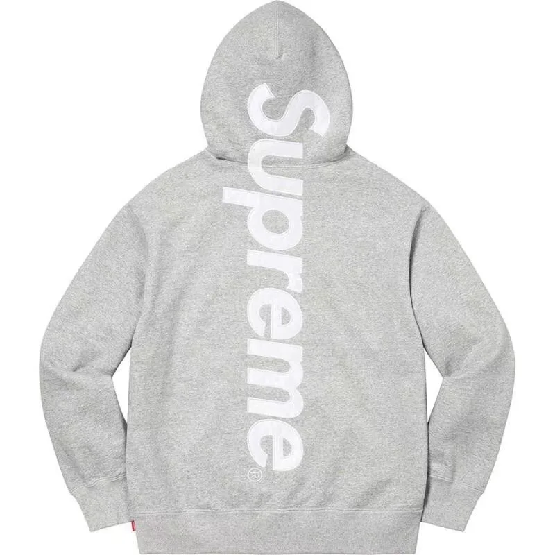 S032#1601902 Supreme 22FW Satin Appliqué Hooded Sweatshirt S M L XL