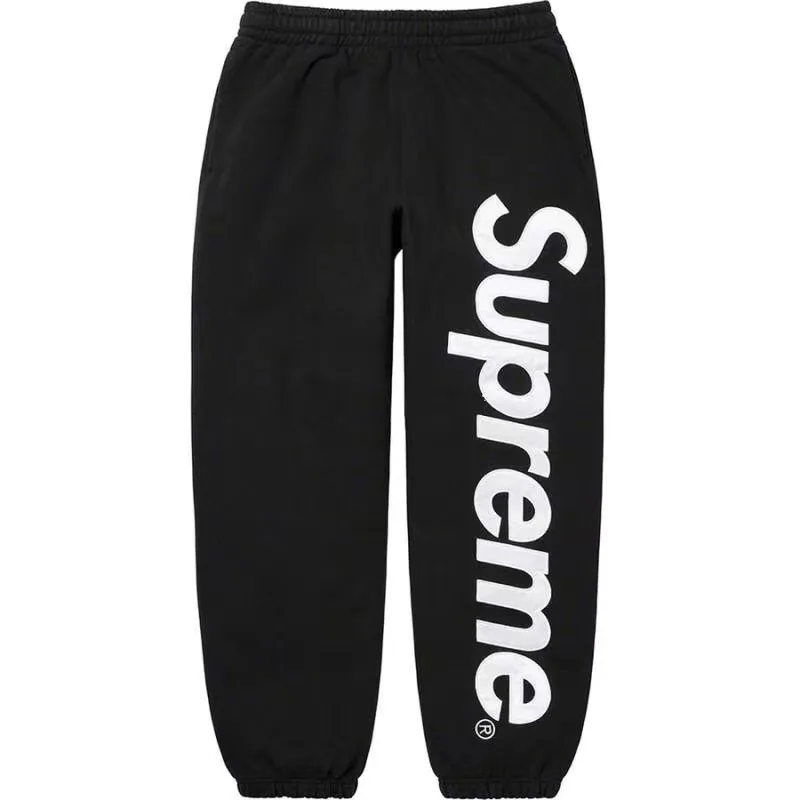 Supreme 22FW Satin Applique Sweatpant logo S M L XL