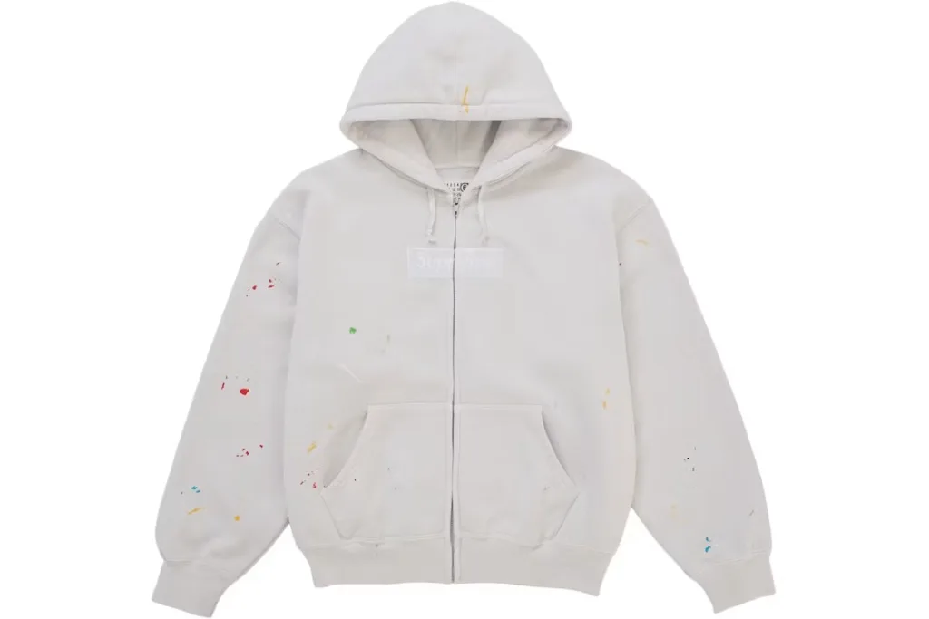 Supreme MM6 Maison Margiela Box Logo Zip Up Hooded Sweatshirt